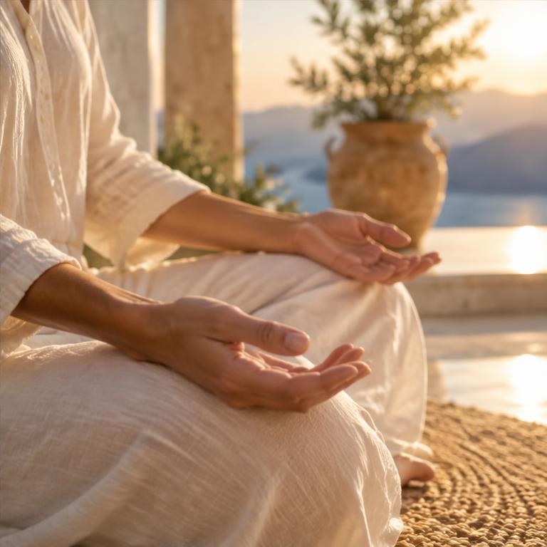 Relaxed hands resting in warm morning light